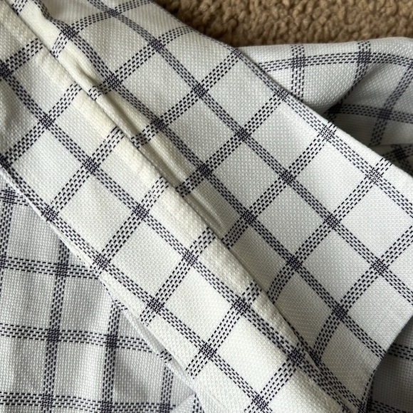 Ermenegildo Zegna White Purple Checkered Button Down Superfine Cotton Shirt - Picture 8 of 8